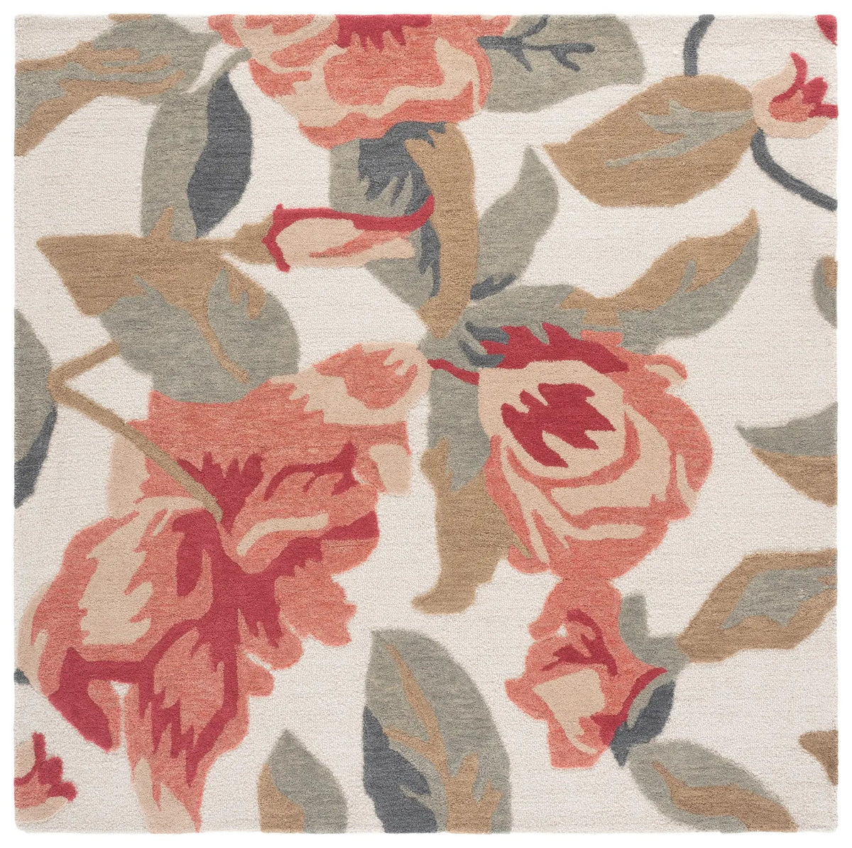 Safavieh Jardin 6'-0" x 6'-0" Rug in Ivory / Pink