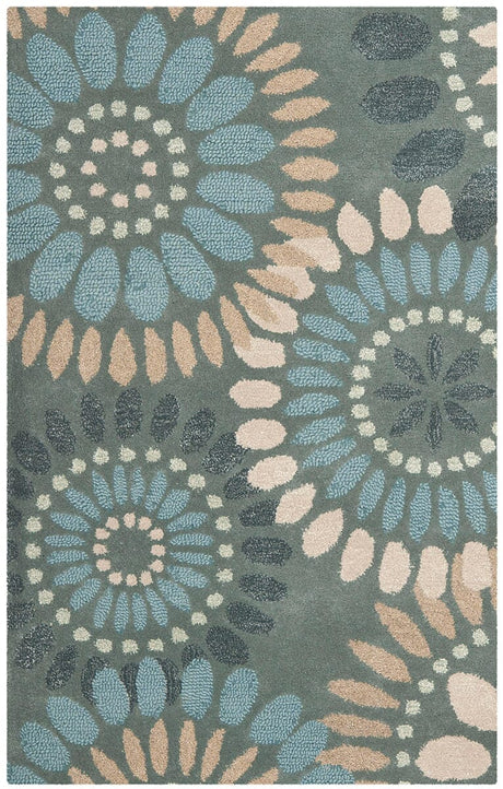 Safavieh Jardin Jar455A Grey / Blue Rugs - Safavieh - jar455a - 6r