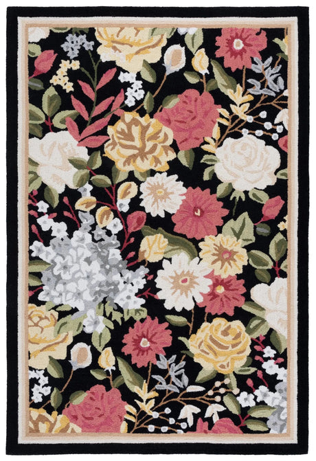 Safavieh Jardin 4'-0" x 6'-0" Rug in Black / Red