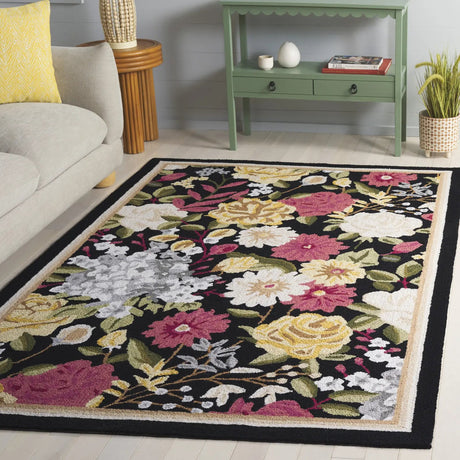 Safavieh Jardin 4'-0" x 6'-0" Rug in Black / Red