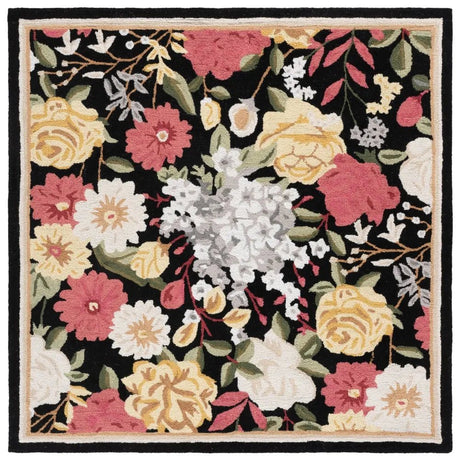 Safavieh Jardin 6'-0" x 6'-0" Rug in Black / Red