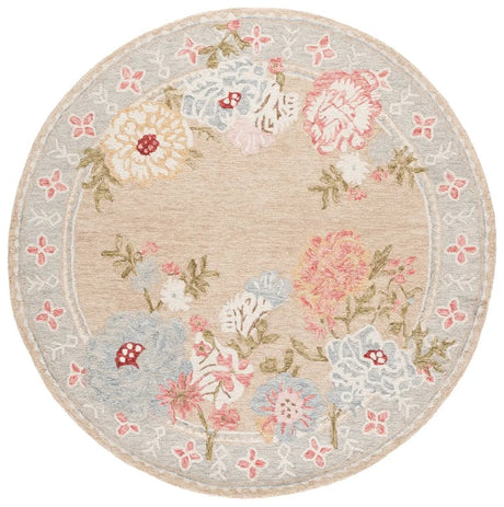 Safavieh Jardin 6'-0" x 6'-0" Rug in Beige / Pink