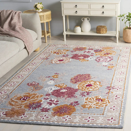 Safavieh Jardin 4'-0" x 6'-0" Rug in Grey / Rust