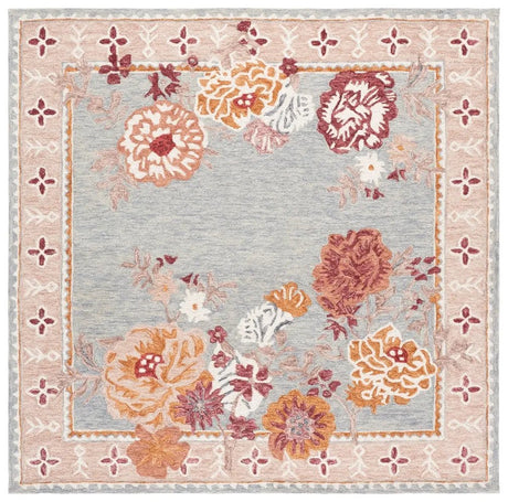 Safavieh Jardin 6'-0" x 6'-0" Rug in Grey / Rust