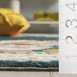 Safavieh Jardin 2'-3" x 8'-0" Rug in Dark Green / Pink