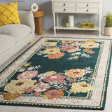 Safavieh Jardin 4'-0" x 6'-0" Rug in Dark Green / Pink