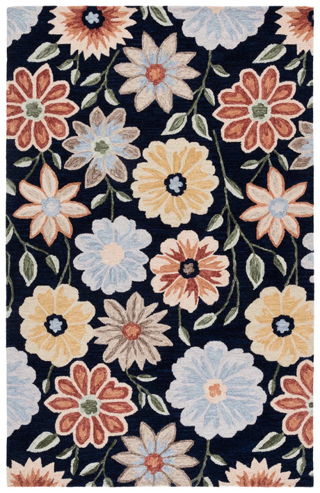 Safavieh Jardin 4'-0" x 6'-0" Rug in Black / Green