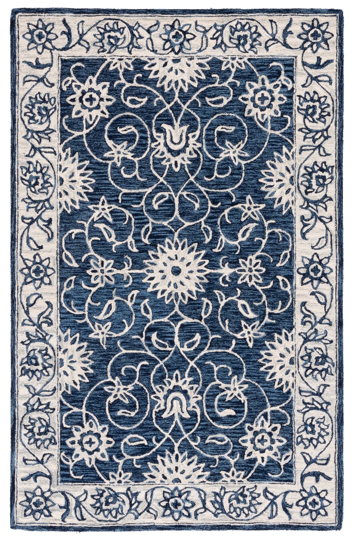 Safavieh Jardin Jar601N Navy/Ivory Rug - Safavieh - jar601n - 3