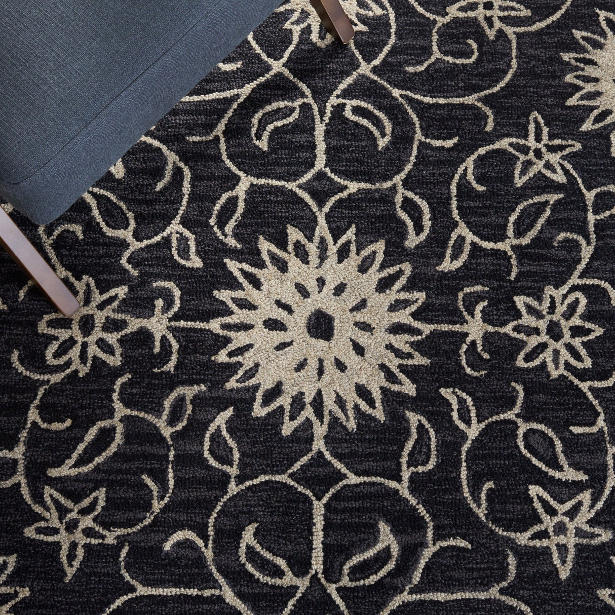 Safavieh Jardin Jar601Z Black/Ivory Rug - Safavieh - jar601z - 3