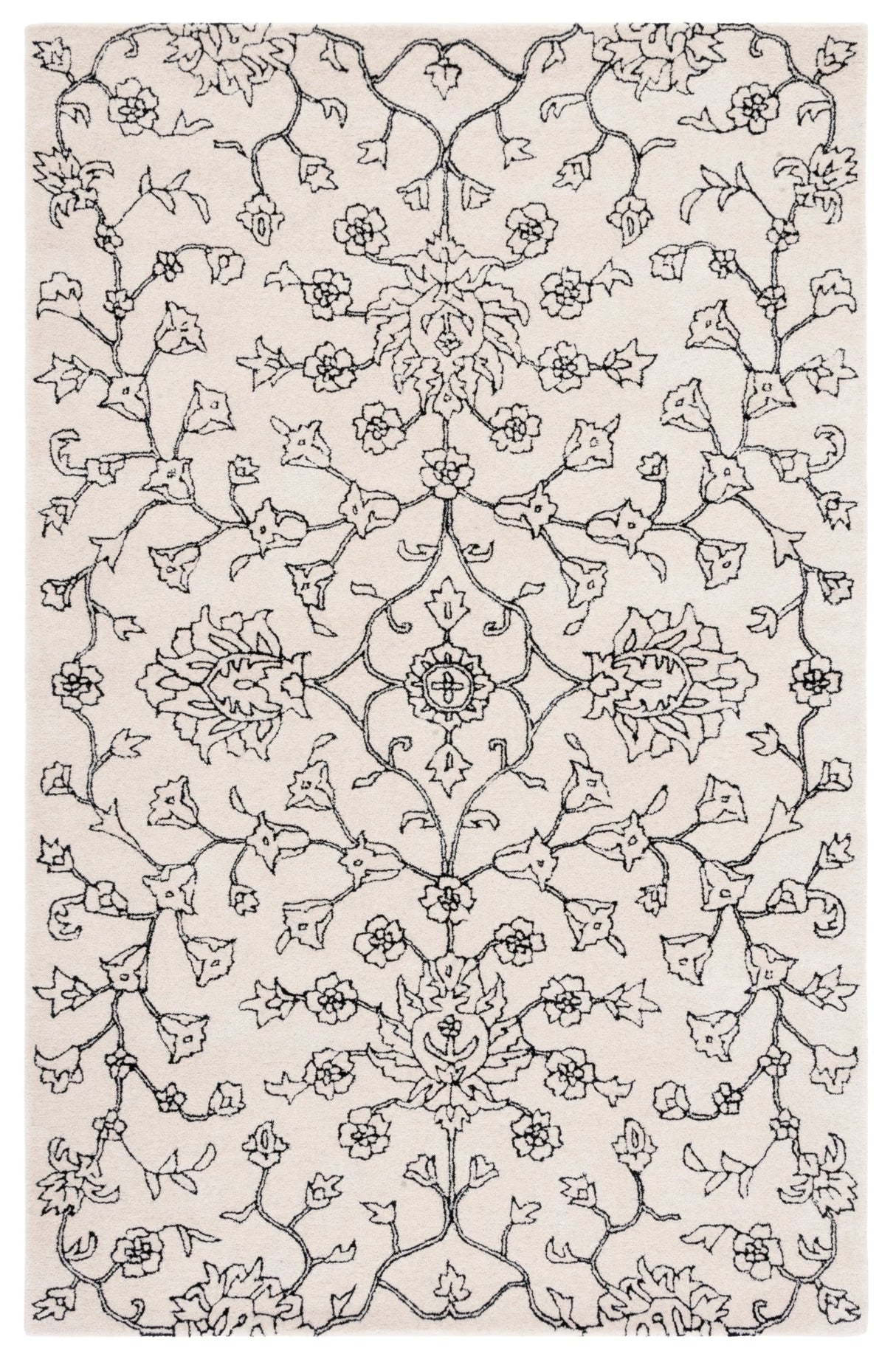Safavieh Jardin Jar730Z Ivory/Black Rug - Safavieh - jar730z - 3