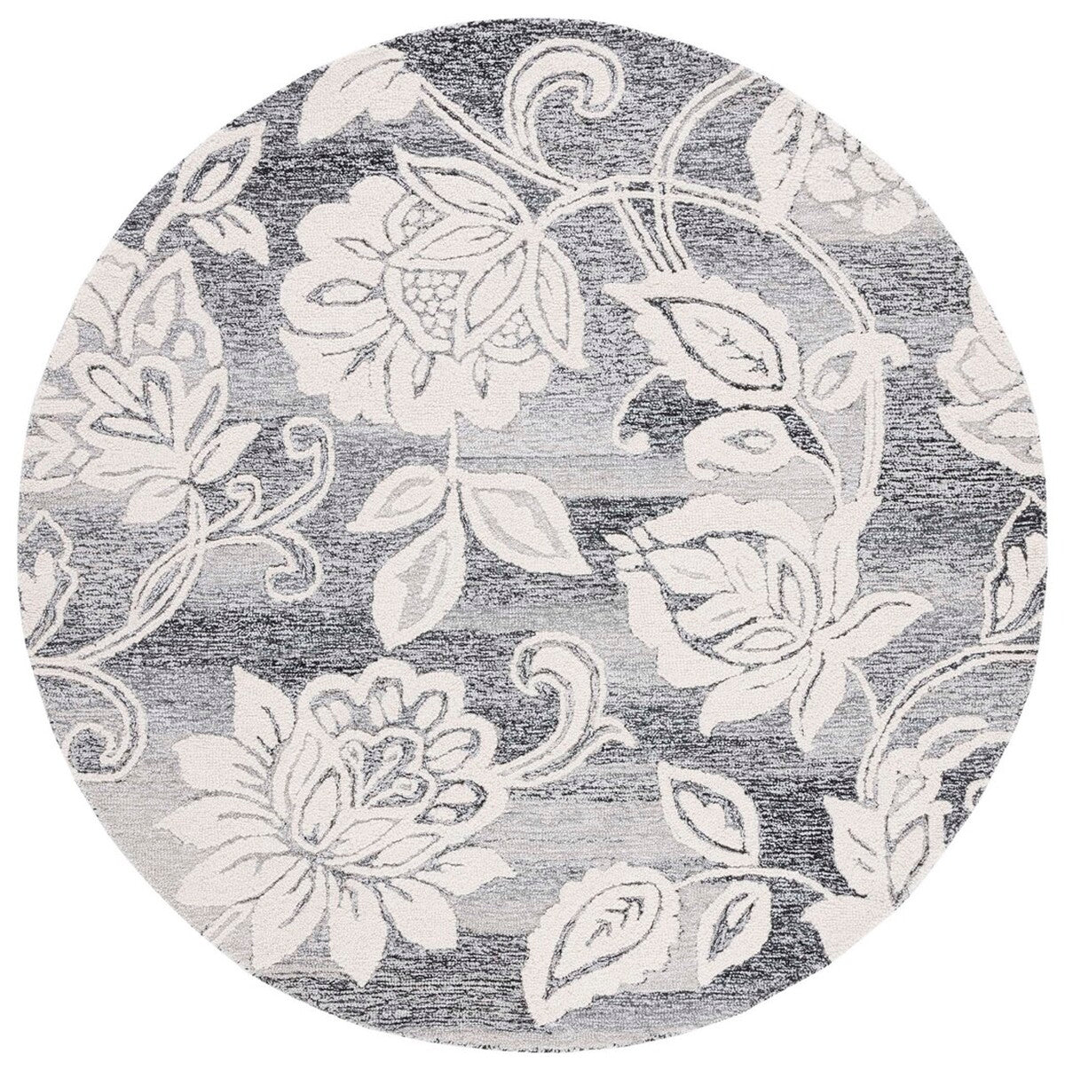 Safavieh Jardin Jar731Z Black/Ivory Rug - Safavieh - jar731z - 6r