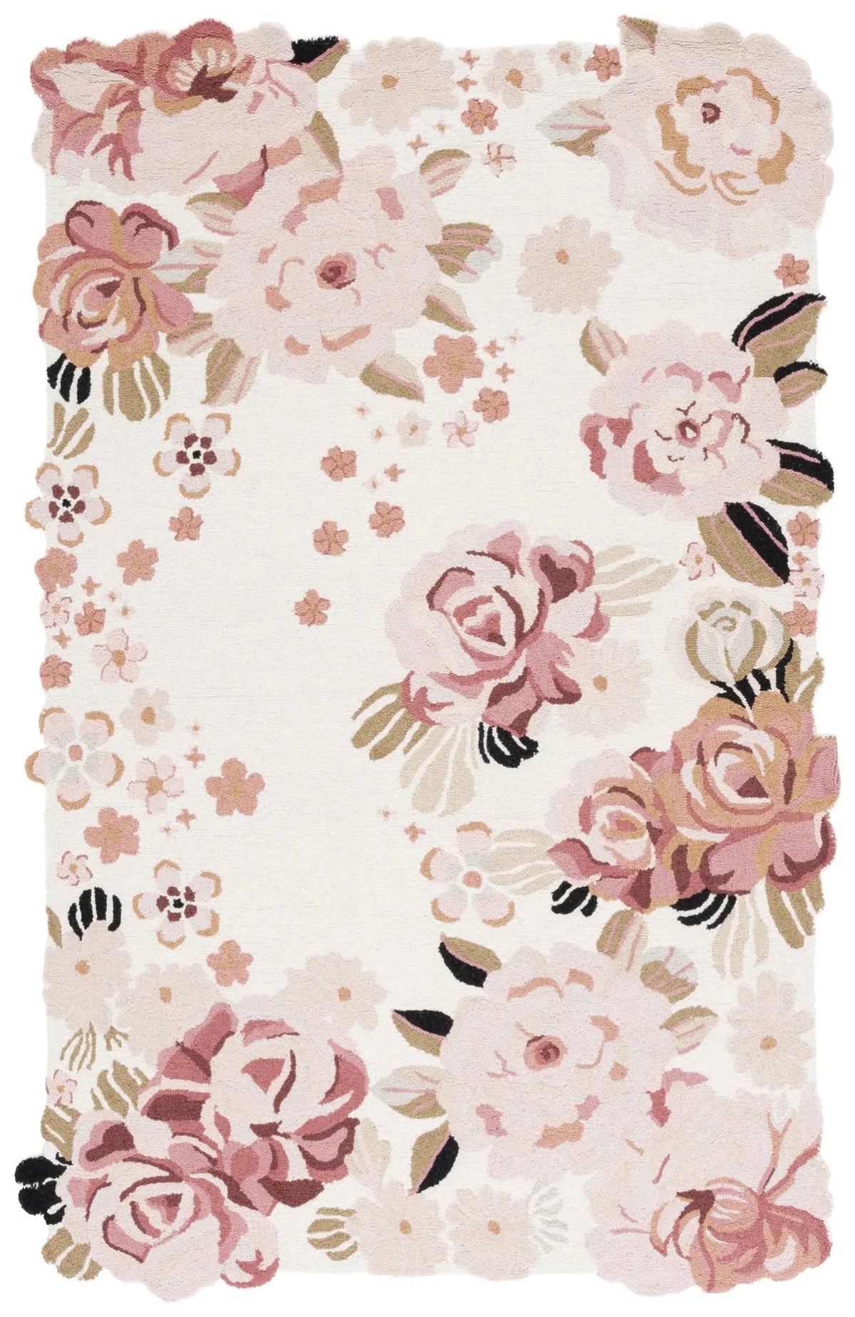 Safavieh Jardin 4'-0" x 6'-0" Rug in Ivory / Pink