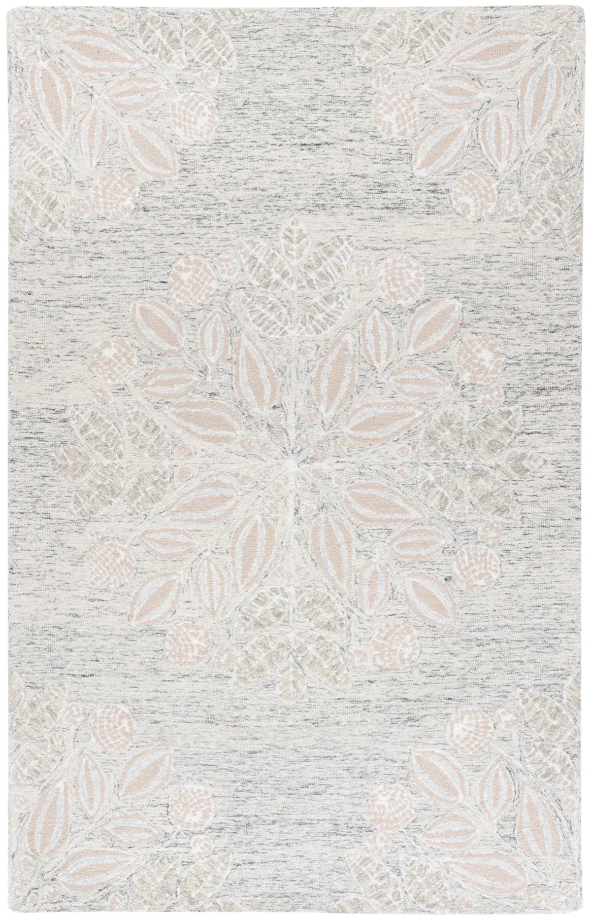 Safavieh Jardin 4'-0" x 6'-0" Rug in Grey / Ivory