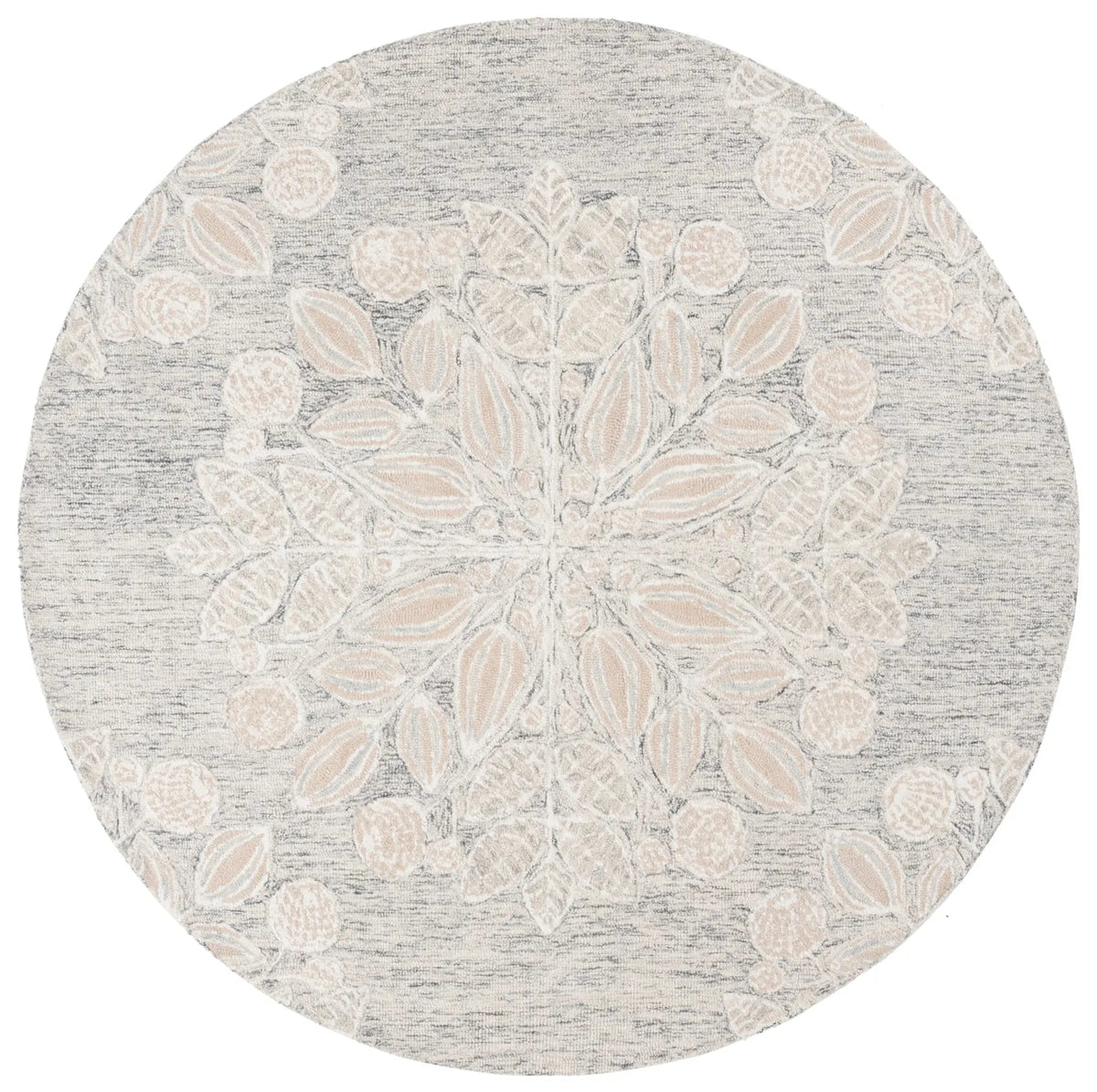 Safavieh Jardin 6'-0" x 6'-0" Rug in Grey / Ivory