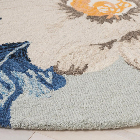 Safavieh Jardin 6'-0" x 6'-0" Rug in Blue / Ivory