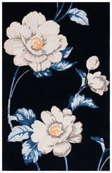 Safavieh Jardin 4'-0" x 6'-0" Rug in Black / Ivory
