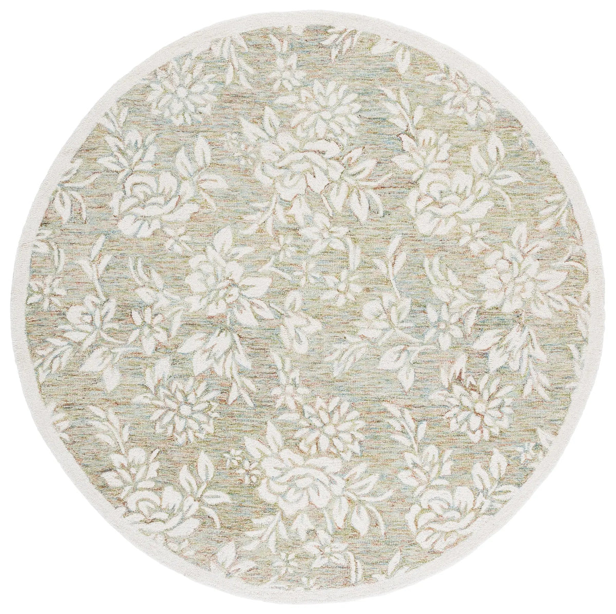 Safavieh Jardin 6'-0" x 6'-0" Rug in Green / Ivory