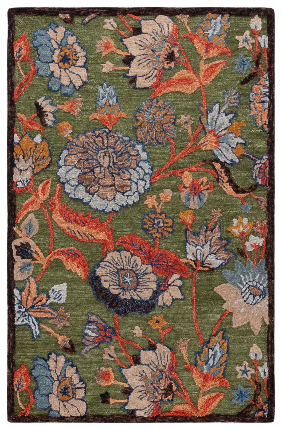 Safavieh Jardin 4'-0" x 6'-0" Rug in Green / Blue