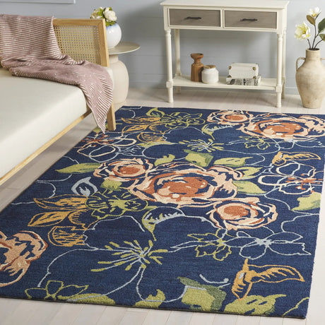 Safavieh Jardin 4'-0" x 6'-0" Rug in Blue / Green