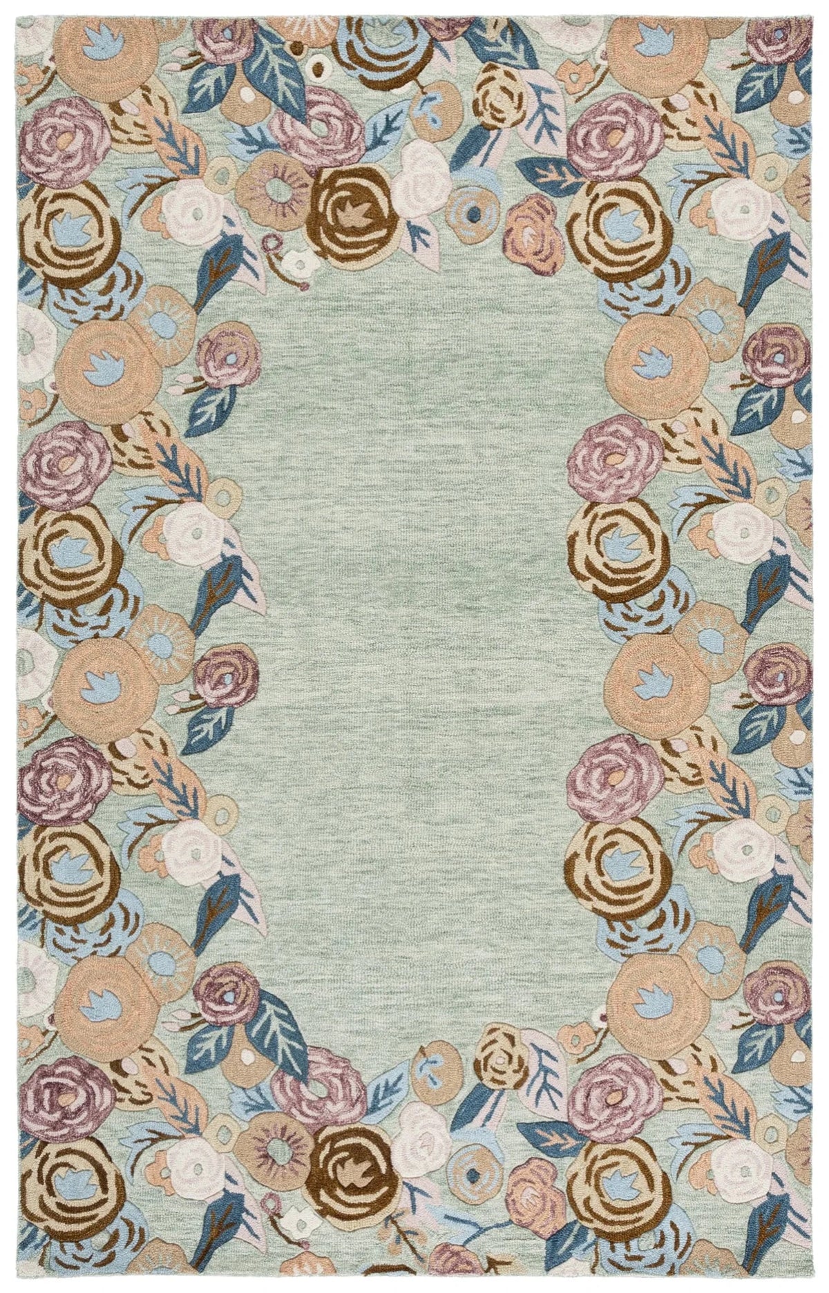 Safavieh Jardin 4'-0" x 6'-0" Rug in Sage / Rust