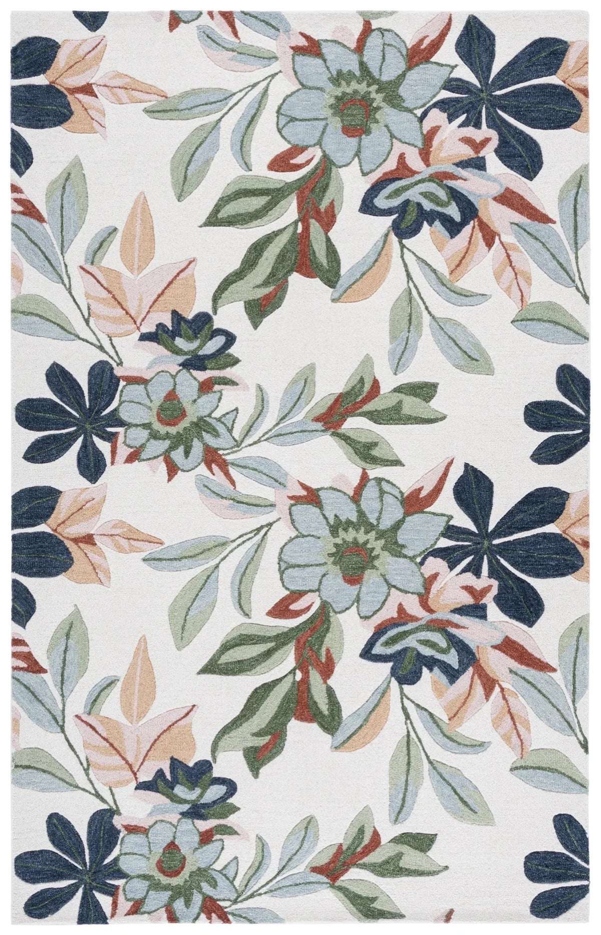 Safavieh Jardin 4'-0" x 6'-0" Rug in Ivory / Blue