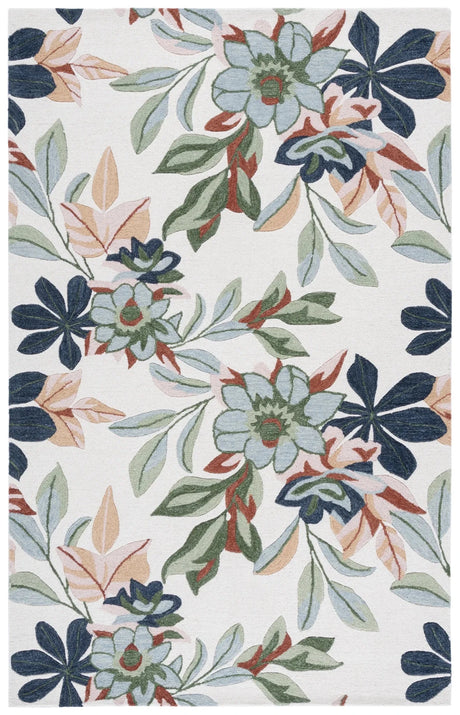 Safavieh Jardin 4'-0" x 6'-0" Rug in Ivory / Blue