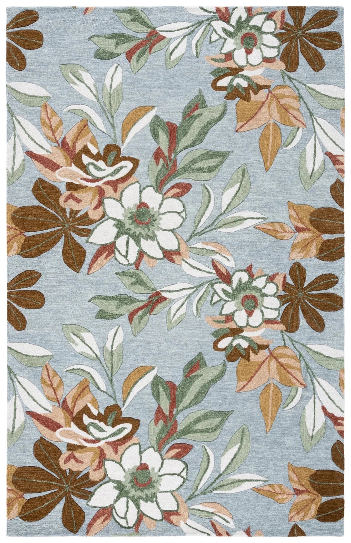 Safavieh Jardin 4'-0" x 6'-0" Rug in Blue / Rust