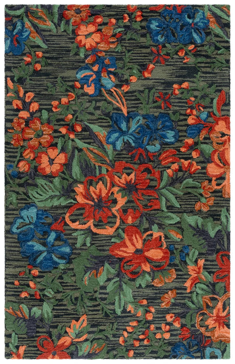 Safavieh Jardin 4'-0" x 6'-0" Rug in Blue / Orange