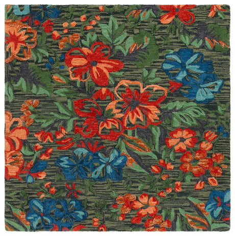 Safavieh Jardin 6'-0" x 6'-0" Rug in Blue / Orange
