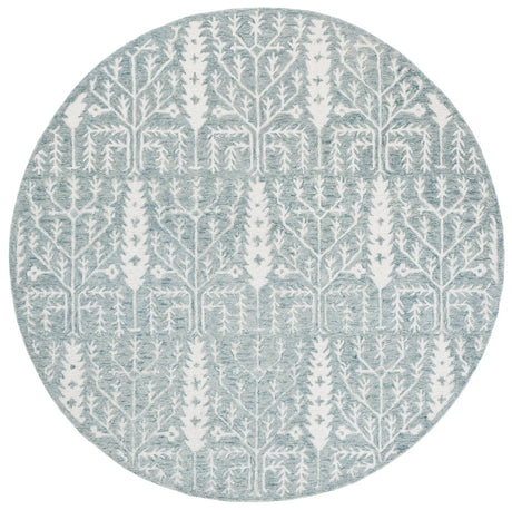 Safavieh Jardin 6'-0" x 6'-0" Rug in Blue / Ivory