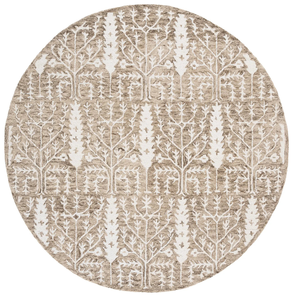 Safavieh Jardin 6'-0" x 6'-0" Rug in Light Brown / Ivory