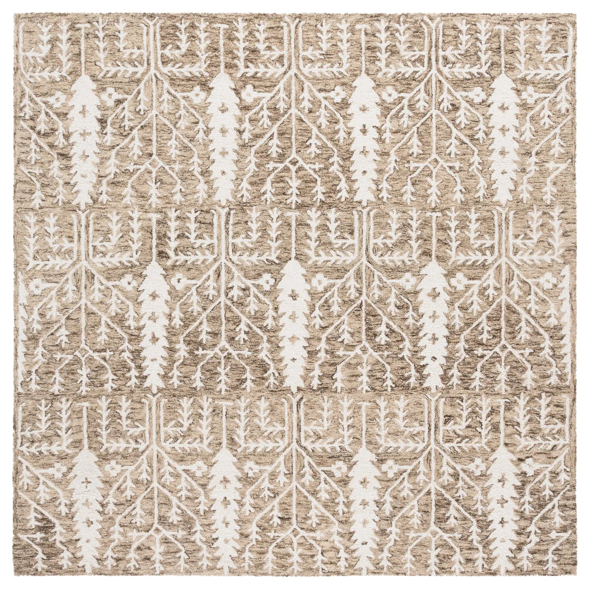 Safavieh Jardin 6'-0" x 6'-0" Rug in Light Brown / Ivory