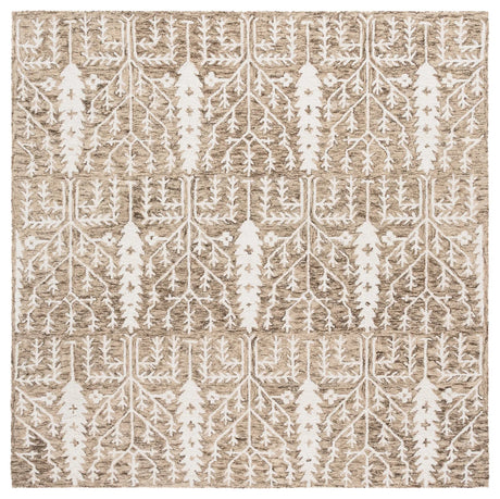 Safavieh Jardin 6'-0" x 6'-0" Rug in Light Brown / Ivory