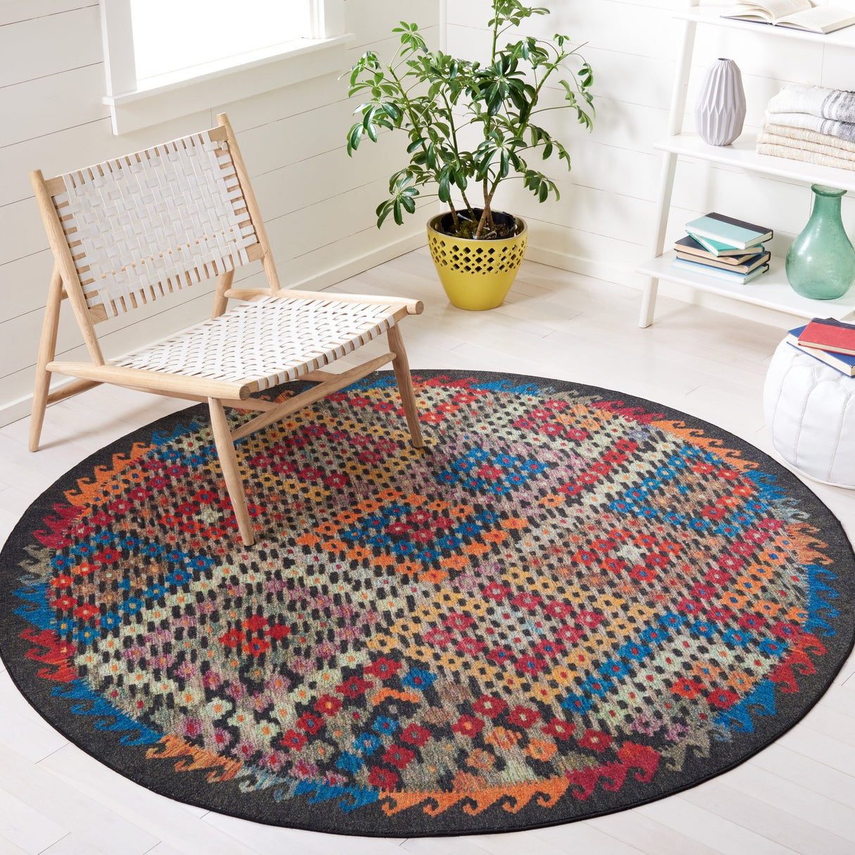 Safavieh Journey Jny174H Charcoal/Red Rugs - Safavieh - jny174h - 7r