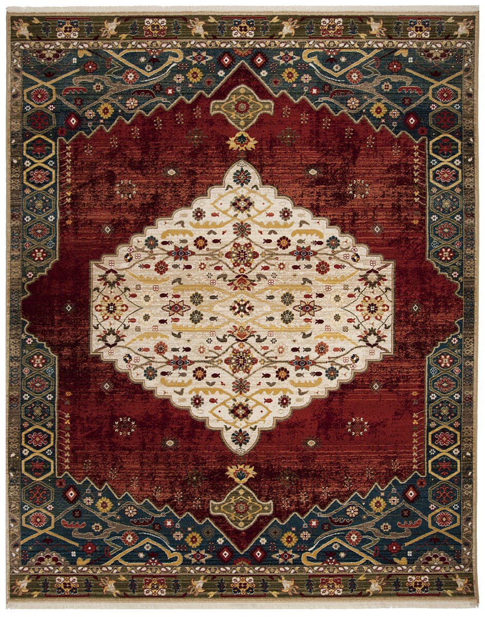 Safavieh Kashan Ksn300B Ivory / Blue Rugs - Safavieh - ksn300b - 3