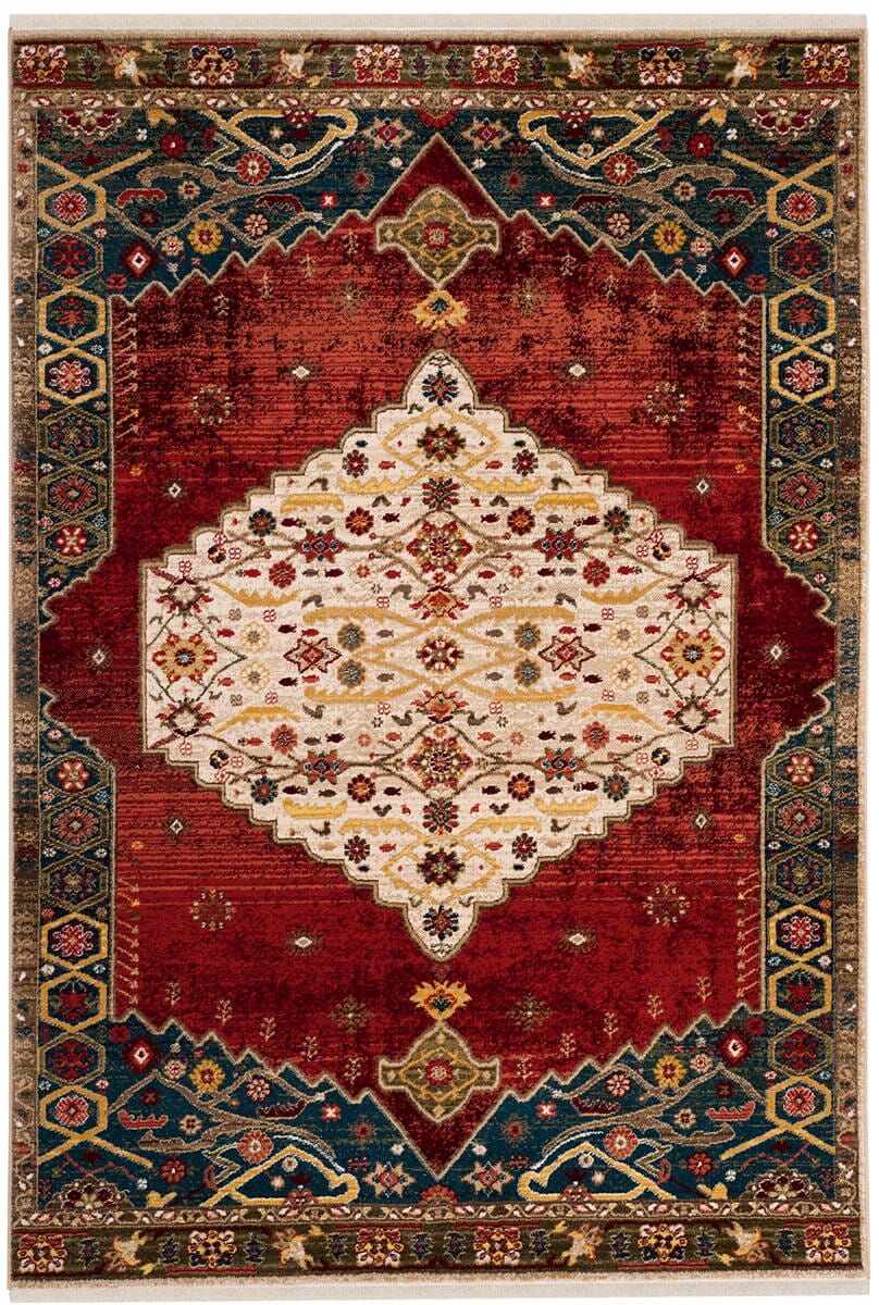 Safavieh Kashan Ksn300B Ivory / Blue Rugs - Safavieh - ksn300b - 3
