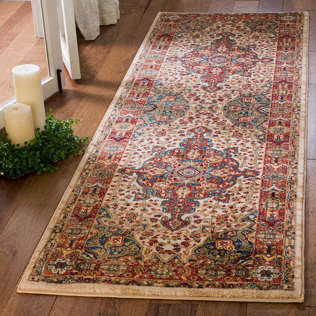 Safavieh Kashan Ksn305B Ivory / Blue Rugs - Safavieh - ksn305b - 3