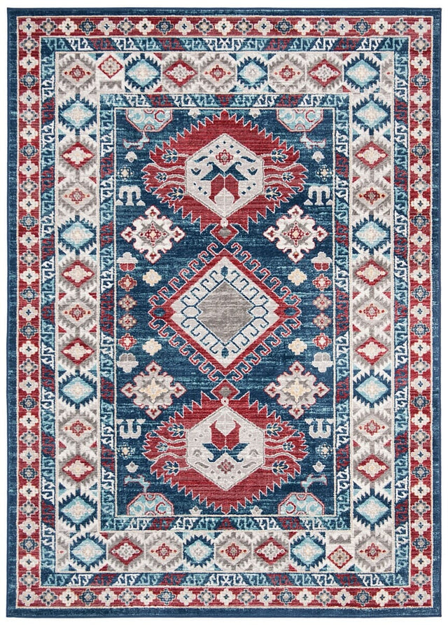 Safavieh Kazak Kzk119R Navy / Red Rugs - Safavieh - kzk119r - 4