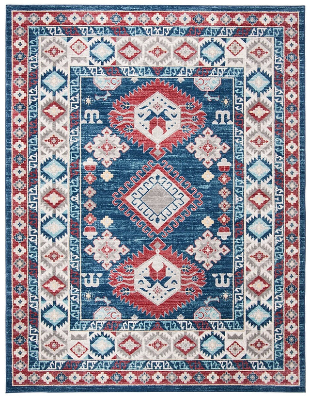 Safavieh Kazak Kzk119R Navy / Red Rugs - Safavieh - kzk119r - 7r