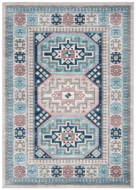 Safavieh Kazak Kzk120G Grey / Blue Rugs - Safavieh - kzk120g - 4