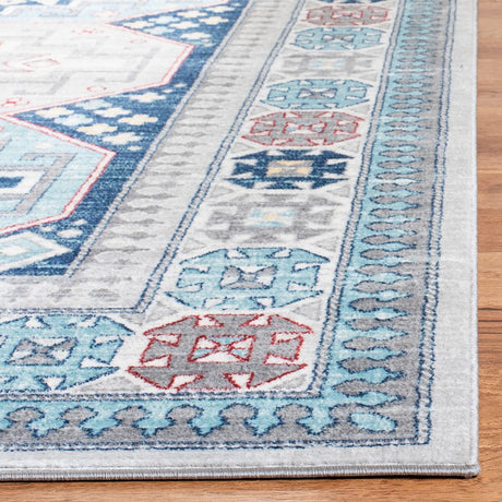 Safavieh Kazak Kzk120G Grey / Blue Rugs - Safavieh - kzk120g - 4