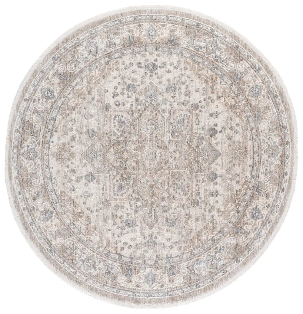 Safavieh Kendal 6'-7" x 6'-7" Rug in Grey / Ivory Beige