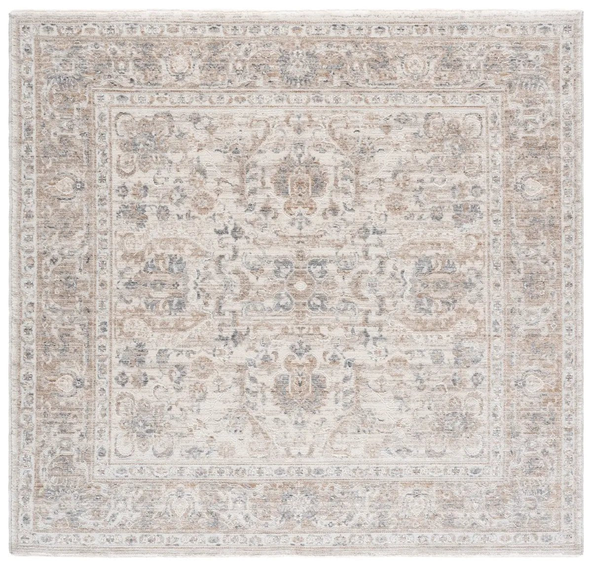 Safavieh Kendal 6'-7" x 6'-7" Rug in Beige / Ivory Grey
