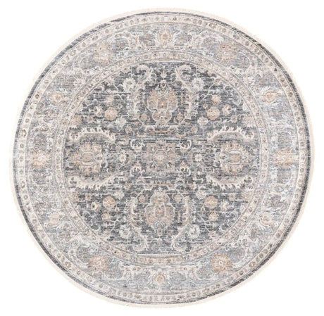 Safavieh Kendal 6'-7" x 6'-7" Rug in Dark Grey / Ivory Beige