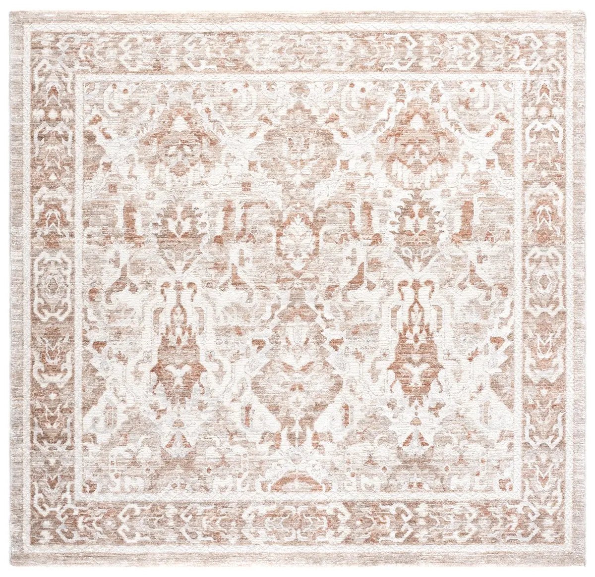 Safavieh Kendal 6'-7" x 6'-7" Rug in Ivory / Rust Beige