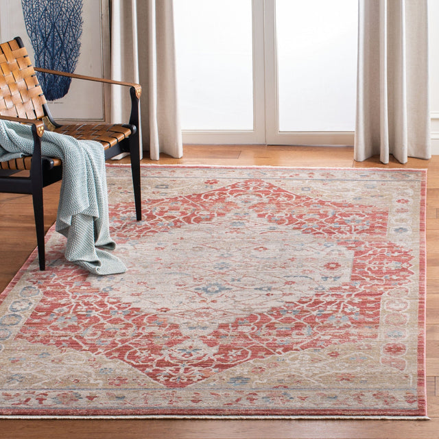 Safavieh Kenitra Kra661R Red/Beige Rug - Safavieh - kra661r - 3