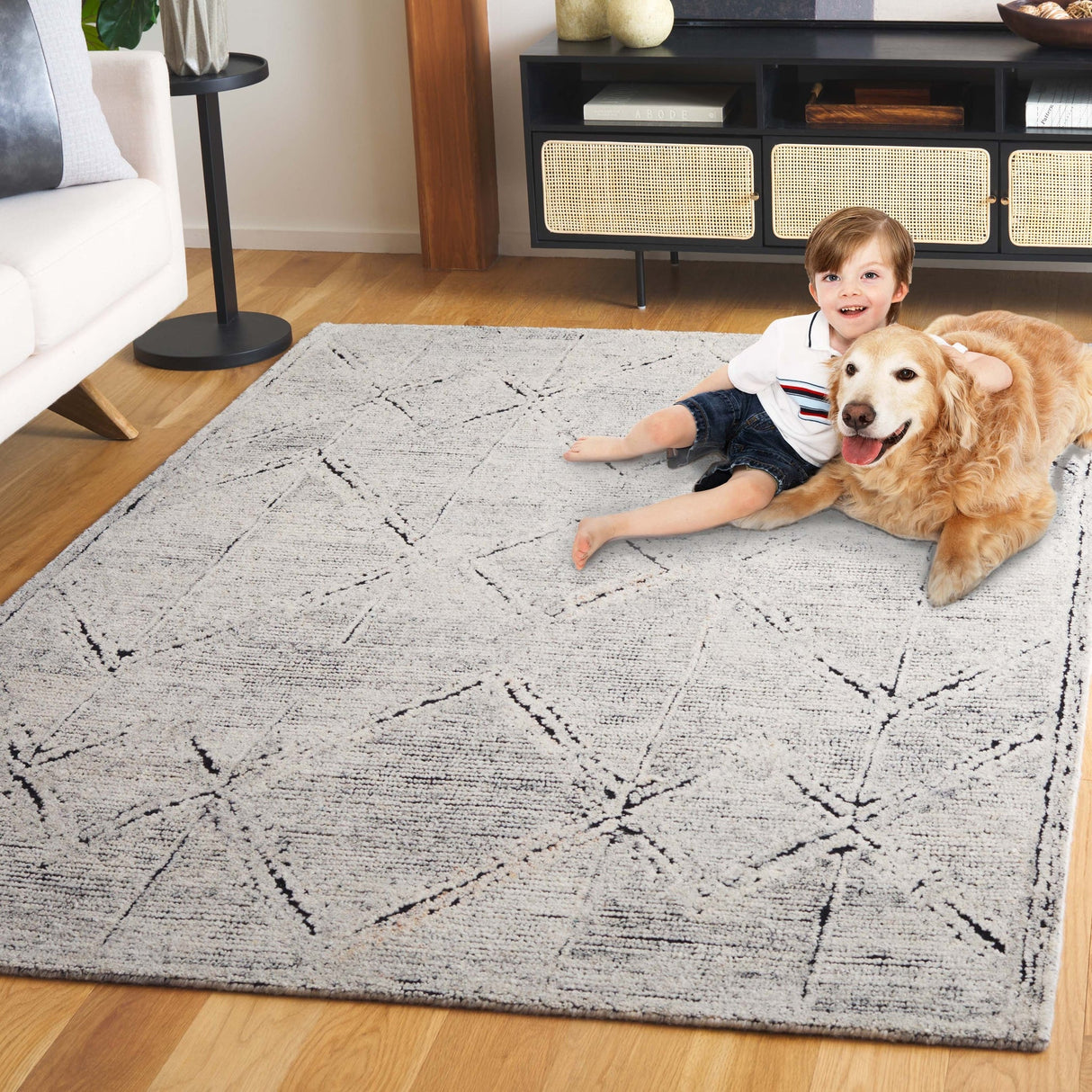 Safavieh Kenya Kny127A Ivory/Black Rug - Safavieh - kny127a - 3