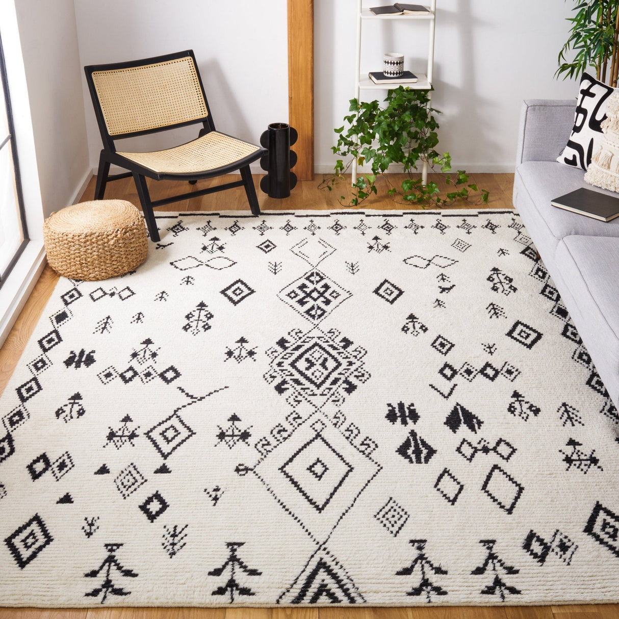 Safavieh Kenya Kny176Z Ivory/Black Rug - Safavieh - kny176z - 6