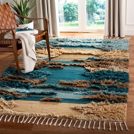 Safavieh Kenya Kny228M Blue / Beige Rugs - Safavieh - kny228m - 6