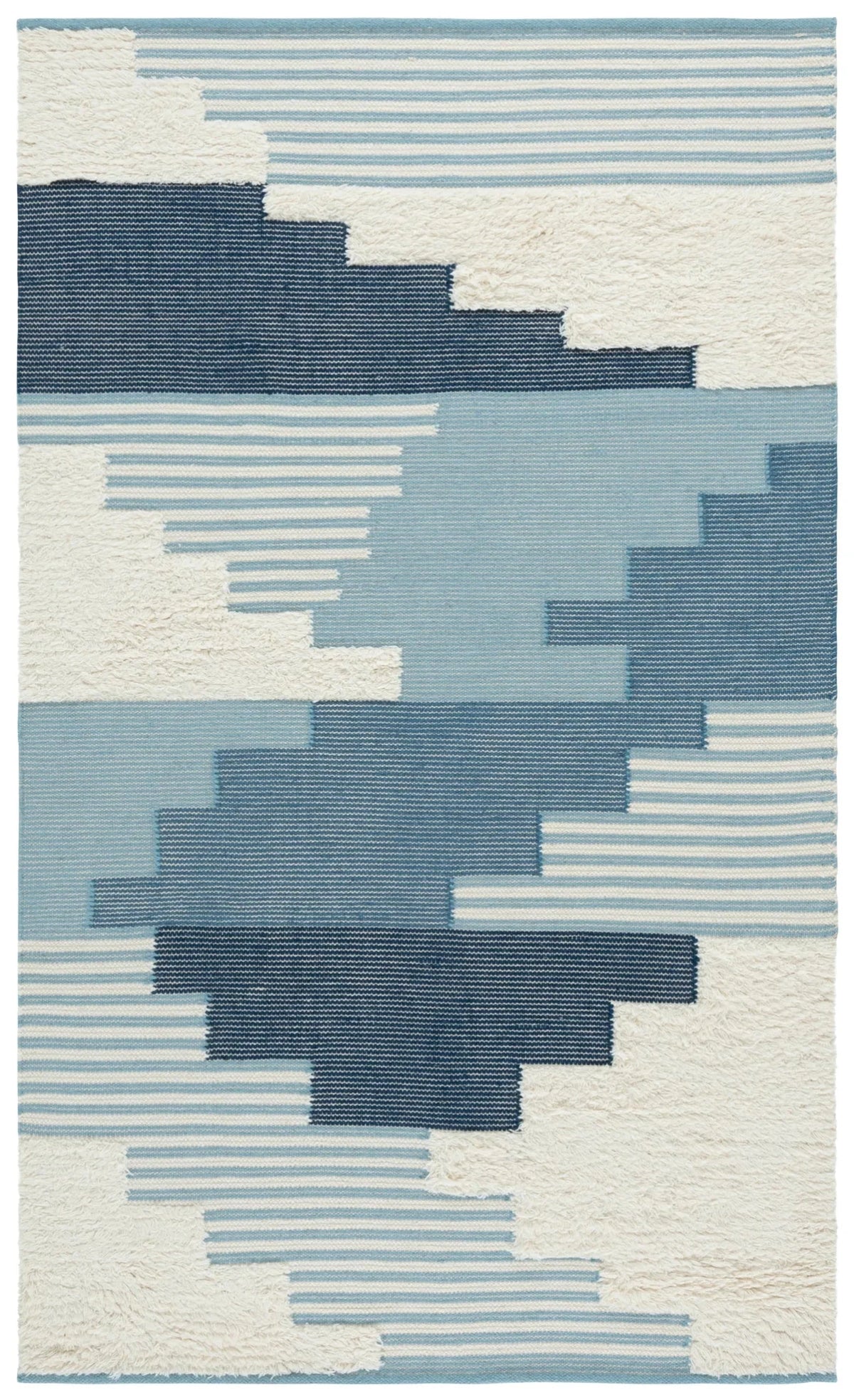 Safavieh Kenya 4'-0" x 6'-0" Rug in Blue / Ivory